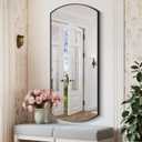 Bathroom Mirror, 20x48 Inch Black Oval Wall Mounted Mirror with Thin Metal Frame, Modern Bathroom Vanity Mirrors for Over Sink, Entryway, Living Room, Bedroom