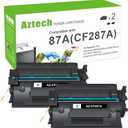 CF287A 87A Toner Cartridge for HP Printer Black M501 M506 CF287X 87X Compatible for HP LaserJet Enterprise Pro M501 M506 M501dn M506dn M506n M506x MFP M527dn M527f M527 Series Printer Ink 2 Pack