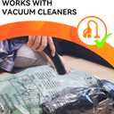 Wevac Vacuum Storage Bags (8 Jumbo) | Space Saver | Rapid Vacuum | Double Zip Seal | Special Clip Stopper | Ideal for Clothes, Blankets Compression and Travelling