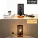 Black Rustic Table Lamp for Bedroom Small space Farmhouse Dimmable Bedside Lamps for Night stand Desk , Industrial Nightstand lamp with Metal Lampshade for Living Room Decoration bulb included