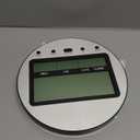 Digital Wall Clock Battery Operated, Large Display with Temperature, Date, Day of The Week, Seconds, Round Wall Mount Digital Clock - Aluminum Metal Dial