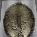 Vintage Butterfly Wall Sculpture, Antique Wall Decor, Gold Wall Art, Hanging Decoration with Embossed Butterfly Design, Vintage Decoration for Living Room Bedroom and Hallway, Housewarming Gift