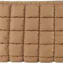Puffy Quilted Makeup Bag Cosmetic Bags Travel Cute Puffer Solid Toiletry Organizer Pouch Storage Clutch for Women, Brown