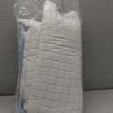 WDCOZY White King Size Quilt Bedding Set, Scalloped Farmhouse Country Rustic Lightweight Soft Coverlet, Cute Cozy Kantha Pick Stitch Bedspread, 2 Pillow Shams, Blue Edge Blue Stitching