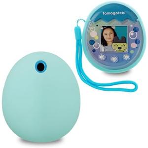 LeoTube Silicone Shell Cover and Lanyard for Tamagotchi Pix Interactive Pet Machine with Camera, Compatible New Tamagotchi Pix Electronic Pet Accessory (Blue) 6 Pack