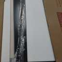 Hasipu Farmhouse Bathroom Mirror, 48"x32" Rustic Wood Framed Wall Mounted Mirror, Black Vintage Vanity Mirror Barn Door Style Decorative Mirrors