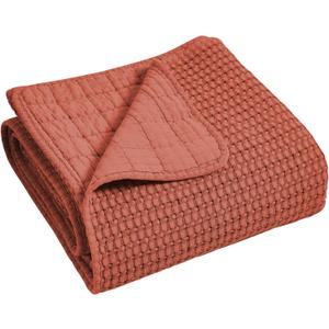 Levtex Home - Mills Waffle - Throw - Adobe Cotton Waffle - Throw Size 50 x 60in.