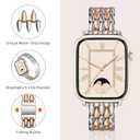 VISOOM Apple Watch Se 11~1 Bands Iwatch 44/45/46/42mm for Women Silver Rose
