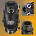 Steering Shaft Universal U Joint Automotive Replacement Universal Joints Coupler U-Joint Coupling (1, Black, 3/4"-36 Spline X 3/4" DD)