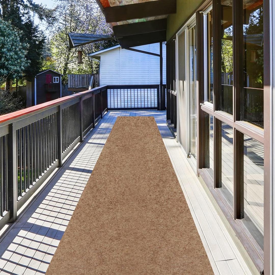 Runner Rug 2 ft x 10 ft Carpet Runners, Indoor/Outdoor Hallway Kitchen Entryway Bedroom Area Rugs with Non-Slip Rubber Backing, Garage mat, Sand, Custom
