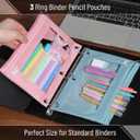 Mr. Pen- Pencil Pouch for 3 Ring Binder, 30 Pack, 10"x6.75", Smooth Zipper | Clear Window, Bulk Large Capacity Pencil Case with 3 Reinforced Grommets for School, Office, Supplies Storage | Clear Window, Bulk Large Capacity Pencil Case with 3 Reinforced Grommets for School, Office, Supplies Storage