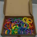 71PCS Plastic Binder Rings Plastic Loose Leaf Rings Multi-Color Plastic Book Rings Flexible for Cards, Document Stack and Swatches Organization School Home, or Office Use, 6 Colors (20 mm)