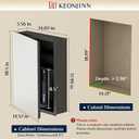 Keonjinn Black Medicine Cabinet 14 x 18 Inch, Assembly Needed, Bathroom Mirrored Medicine Cabinet, Lightweight, Freely Adjustable Shelves, Recessed or Wall Mount, Tempered Glass