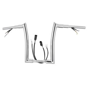 14" Handlebar for Harley 2007-2013 Softail/Dyna/Sportster, Chrome
1 1/2" Fat Meathook Ape Hangers Bar Pre-wired with CAN-Bus and Turn Signal Wire Harness