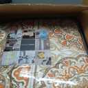 Madison Park Tangiers Quilt Modern Classic Design All Season, Breathable Coverlet Lightweight Bedding Set, Matching Shams, Decorative Pillow, King/Cal King(104"x94"), Circle Orange 6 Piece