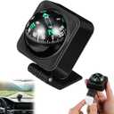 iplusmile Car Compass Ball for Dashboard, Adjustable Auto Compass Dash Mount, Universal Accessories Accurate Navigation for Boat Car Truck SUV Marine Caravan to Find Direction