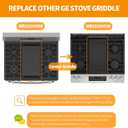 Upgraded WB31X24738 WB31X49806 Griddle Replacement Parts for GE Gas Stove Cast Iron Griddle Plate WB31X24998 General Electric Range StoveTop Cooktop Center Griddle Stove Burner Middle Flat Top Pan