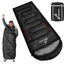 Sportneer 0 Degree Wearable Sleeping Bag for Adults & Kids – Walkable with Arm Zippers, Waterproof & Warm to 32°F, Compact for Camping, Stadiums, Travel, Backpacking & Car Use