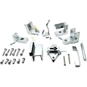 Harris Hardware TP2100 Toilet Partition Die Cast Zamac Complete Outswing Door Hardware Set, 1 in. Door 1-1/4 in. Pilaster (Chrome)