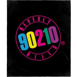 Beverly Hills 90210 Logo Super Soft and Cuddly Plush Fleece Throw Blanket 50" x 60" (127cm x152cm)