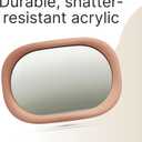 Renzo Baby Car Mirror - Rear Facing Car Seat Mirror for Infants - Extra Large, Shatter-Resistant, 360 Adjustable, Tool-Free Installation - Fits Most Cars, SUVs & Trucks (Blush Pink)