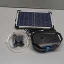 POPOSOAP Pond Filter with 12W Solar Fountain Pump, Solar Pond Filter with 160GPH Pump & Fountain Kit, Outdoor Filter Box with 6.6FT PVC Tubing, Perfect for Ponds Clean, Clear, and Add Water Features