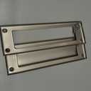 khtumeware Brushed Satin Nickel 10 inch 1-Pack Solid Brass Mail Slot with Solid Brass Internal Frame is Well Made Door Mail Slots