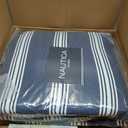 Nautica - Twin/Twin XL Comforter Set, Soft & Reversible Cotton Bed Set for Year Round Comfort, 2 Piece Striped Bedding with Matching Pillowcase (Craver Navy)
