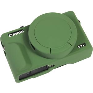 Easy Hood Case for Canon Powershot G7 X Mark III Digital Camera, Soft Silicone Protective Cover with Removable Lens Cover for Canon Powershot G7X Mark III DSLR Camera (Green)