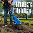 Westinghouse 6-Inch, 2.5 Amp Corded Electric Mini Tiller Cultivator for Gardening, Lightweight, 4 Steel Blades 6 in. Mini Tiller