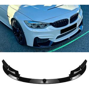 KHK Front Bumper Lip Compatible with 2015-2020 BMW F80 M3 F82 F83 M4 MP Style, Glossy Black Car Front Lip Bumper Air Splitter