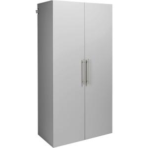 Prepac HangUps Large Storage Cabinet - Immaculate Light Gray 36" Cabinet with Storage Shelves and Doors; Ideal for Bin and General Storage Solutions