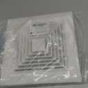 Flowild 2 Pcs 9x9 Bathroom Exhaust Fan Cover with Springs - Replacement Grille for Square Ceiling or Wall-Mounted Exhaust Fans, Plastic Ventilation Hood, Air Diverter, Ceiling Air Diffuser - White