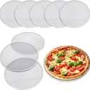 Nuogo 8 Pcs 16 Inch Pizza Pan with Holes Aluminum Mesh pizza Screen Seamless Round Tray for Oven Nonstick Baking Sheet for Kitchen Bakery Restaurant BBQ Party Cookware Supplies