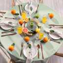 Fixwal Sage Green Round Plastic Tablecloth 5 Pack, 84in. Round Tablecloth Disposable,Party, Picnic, Easter Party, Decorative Tablecloths, Round Plastic Cover, Leakproof & Sturdy, Sage Green