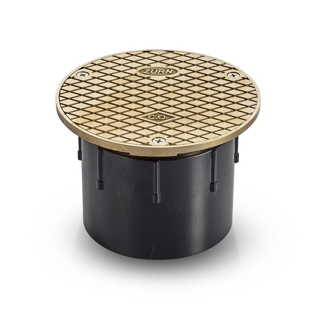 Zurn CO2450-AB3, Adjustable Floor Cleanout, 3 Inch ABS Hub Connection