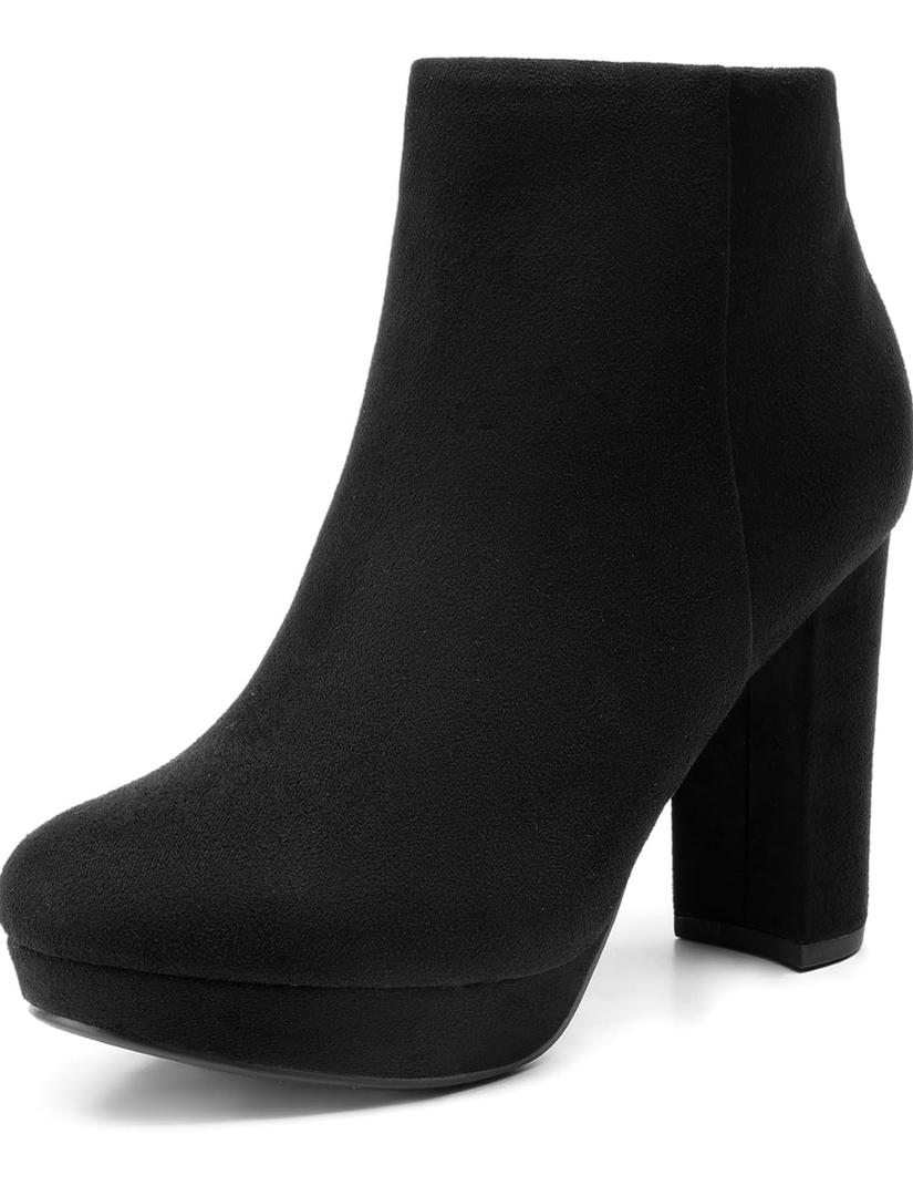 DREAM PAIRS Women's Stomp High Heel Ankle Boots, Size 8,5