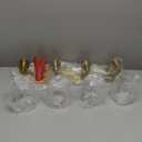 4-Light Bathroom Light Fixtures, Brushed Gold Vanity Light with Cylinder Clear Glass Shade, Modern Vanity Lighting Fixtures Over Mirror, VL143-BG-4