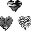 YATEASLU Set of 3 Heart Metal Wall Decor Heart Designs for Bedroom, Living Room 11.8 x 11.8 Inches
