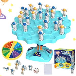 48Pcs Balance Games for Kids, Swing Stack Balance Game, Astronaut Balance Games for 2 Players+ Family Tabletop Puzzle Game Montessori Toys Parties for Kids & Adults 