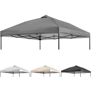 NINAT 10x10ft Canopy Replacement Top Pop Up Tent Cover Roof with Air Vent, Waterproof for Outdoor Garden Patio Pavilion Sun Shade(Top Only) Grey (Gray)