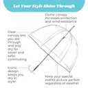 Totes Adult Clear Bubble Umbrella with Dome Canopy and Lightweight Wind and Rain Protection