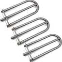 Direct store Parts DA110 (3-pack) 18 1/8" x 7 13/16" Stainless Steel Burner Replacement for Alfresco AGBQ-30 AGBQ-30B AGBQ-42 AGBQ-42C AGBQ-42RFG Gas Grill, 3 pack