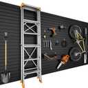 4 x 8 FT Slatwall Panel Garage Wall Organizer, Heavy Duty Slat Wall Paneling Sheets, Interlocking PVC Panels, Garage Slatwall for Tool Organization Mounted Storage Systems