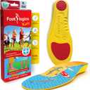 Footlogics Fun Kids Orthotic Shoe Insoles with Arch Support for Childrens Heel Pain (Severs Disease), Growing Pains, Flat Feet - Childrens, Pair (Toddler 5-7, Full Length - Yellow)