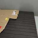 Keter City 30 Gallon Resin Outdoor Storage Box and Patio Furniture Side Table for Pool and Garden Accessories, Brown