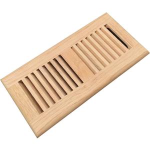 White Oak Wood Floor Register, Drop in Vent Cover with Damper, 2-1/4 x 12 Inch (Duct Opening), 3/4 Inch Thickness, Unfinished White Oak Wood Floor Register, Drop in Vent Cover with Damper, 2-1/4 x 12 Inch (Duct Opening), 3/4 Inch Thickness, Unfinished
