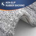 OLANLY Bathroom Rugs Sets 4 piece, Soft Microfiber Absorbent Bath Mat, U-Shaped Contour Toilet Mat and Toilet Lid Cover, Quick Dry, Machine Washable, Toilet Cover and Rug Set for Bathroom, Grey, Size: 30" X 20" + 24" X 16" + 24" X 20" + 17.5" X 15"