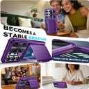 GooseBox for Samsung Galaxy S26 Ultra Case Wallet with RFID [Cards Holder][Camera Cover][Edge Raised] Full Body Shockproof Silicone Protective Phone Case for Galaxy S26 Ultra 2026 (Purple)