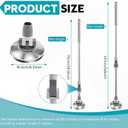 Spin Mop Replacement Handle 360 Rotation Adjustment 53.5-inch Telescopic Mop Replacement Pole Durable Stainless Steel Pad for Cleaning Various Household Surfaces